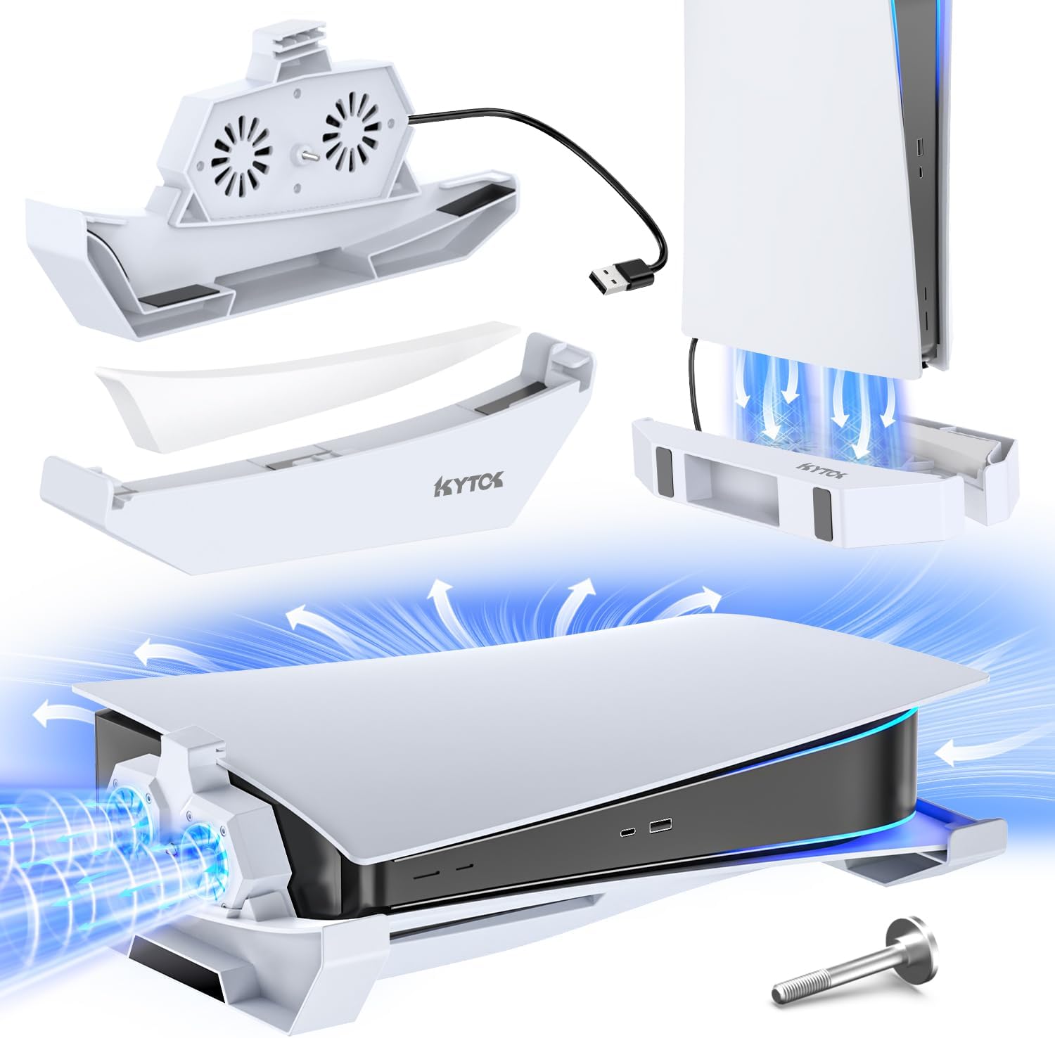 Horizontal & Vertical 2 in 1 cooling Stand for PS5 fat & digital