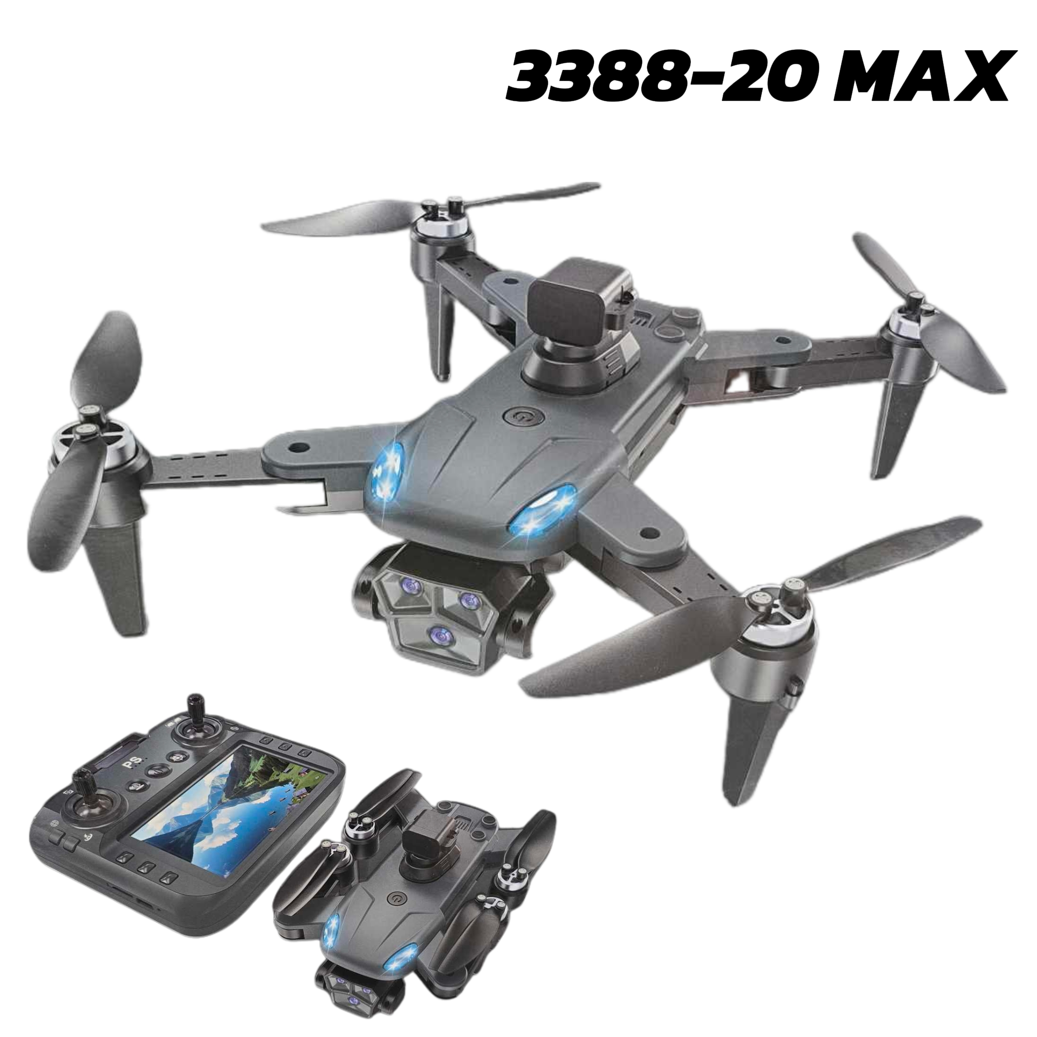 Drone 3388-20 Max , Return Home , Brushless motors , obstacil avoidance , Remote Screen !